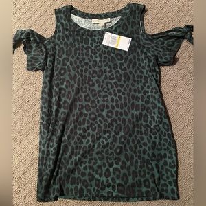 Michael Kors, brand new with tags on. Cold shoulder shirt